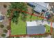 Aerial view of the property showing the house, backyard, and surrounding area at 8225 Drew St, Englewood, FL 34224