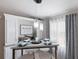 Eat-in dining area features a modern island, pendant lighting, and stylish decor and beach themed design at 8225 Drew St, Englewood, FL 34224