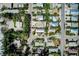 A high angle shot reveals a property nestled in a beach community with lush landscaping and nearby beach access at 104 29Th St # 3, Holmes Beach, FL 34217