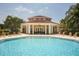 Stunning pool with a well maintained building and ample seating for relaxing in the community at 3015 Chianti Ct # 104, Sarasota, FL 34237