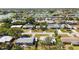Aerial view of a residential area, displaying homes, streets, and a nearby lake, creating a scenic neighborhood at 440 Redwood Rd, Venice, FL 34293