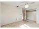 A bedroom features a ceiling fan with a paper lantern and needs refurbishment at 440 Redwood Rd, Venice, FL 34293