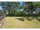 Large backyard with well-maintained lawn and mature trees, offering privacy at 4449 Greenfield Ave, Sarasota, FL 34233