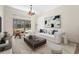 Beautifully staged living room with plush seating, stylish decor, and sliding doors to the pool area at 4449 Greenfield Ave, Sarasota, FL 34233
