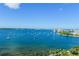 Scenic aerial view of a bay with many boats and yachts sailing in the calm waters at 7620 Westmoreland Dr, Sarasota, FL 34243