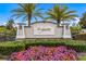 Bridgewater at Lakewood Ranch entrance sign with colorful flowers and manicured landscaping at 13409 Ramblewood Trl, Bradenton, FL 34211