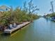 Picturesque waterfront view from the private dock, perfect for relaxing and enjoying the serene canal at 234 85Th St, Holmes Beach, FL 34217