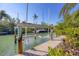 Dockside boat lift ready to assist with your boating needs at 3465 Gulfmead Dr, Sarasota, FL 34242