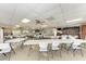Bright meeting room featuring tables, chairs, a bookshelf, and a television at 4186 Heron Way # B-219, Bradenton, FL 34205