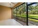 Enjoy the outdoors on this lovely screened patio with views of lush green space at 4225 Overture Cir, Bradenton, FL 34209