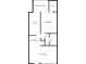 Floorplan layout of condo includes kitchen, dining area, living room, bath, hall, and bedroom with walk-in closet at 4885 1St Ne St # 308, St Petersburg, FL 33703
