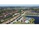Wonderful aerial view of the community featuring immaculate landscaping, waterways and multiple recreational facilities at 6740 Willowshire Way, Bradenton, FL 34212