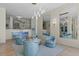 Common area with comfortable seating, modern lighting and water view at 707 S Gulfstream Ave # 501, Sarasota, FL 34236