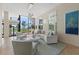 Lobby space offers ample seating, modern lighting fixtures and stunning views at 707 S Gulfstream Ave # 501, Sarasota, FL 34236