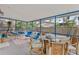 Comfortable screened porch with seating, providing a relaxing outdoor living space at 7795 Wright Ave, Sarasota, FL 34231
