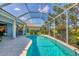 Sparkling pool with a spacious screened enclosure, ideal for outdoor enjoyment and comfort at 8718 Grey Oaks Ave, Sarasota, FL 34238