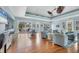 Inviting community clubhouse with comfortable seating, bar area, and access to outdoor spaces at 1280 Dolphin Bay Way # 503, Sarasota, FL 34242
