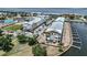 Aerial shot of a new waterfront community with canal access, showcasing modern construction and scenic surroundings at 1617 Sea Haven Dr # 501, Punta Gorda, FL 33950