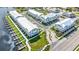 Aerial view highlights waterfront townhomes, private docks, and community landscaping at 1617 Sea Haven Dr # 501, Punta Gorda, FL 33950