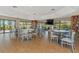 Bright community room with ample seating, floor-to-ceiling windows, and well-stocked bookshelves at 1712 Starling Dr # 101, Sarasota, FL 34231