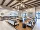 A stylish clubhouse lounge with modern furnishings and a fireplace, ideal for socializing at 17820 Waterville Pl, Lakewood Ranch, FL 34202