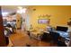 A blended view into the living room and kitchen, with potential for a cozy living area at 1810 Rudder Dr, Valrico, FL 33594
