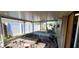 Enclosed patio with screens, providing a view of the backyard and a shaded area for relaxation and entertainment at 1810 Rudder Dr, Valrico, FL 33594
