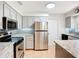 Bright kitchen featuring modern appliances and stylish backsplash at 2705 21St W Ave, Bradenton, FL 34205