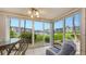 Relaxing lanai with sliding glass doors offering beautiful views of the canal and condo community at 4350 Chatham Dr # E-105, Longboat Key, FL 34228