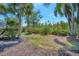 Lush backyard featuring tropical landscaping providing privacy and tranquility at 5009 Lake Overlook Ave, Bradenton, FL 34208