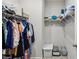 Walk in closet with custom organization and shelving at 5520 Coachwood Cv, Bradenton, FL 34211