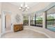 Bay window with blinds and a view of the pool deck from the breakfast nook at 5637 Arnie Loop, Bradenton, FL 34211