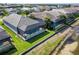 Beautiful home featuring a private screened-in pool and lush landscaping on a well-manicured lawn at 6228 Champions Row St, Bradenton, FL 34210