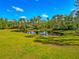 Scenic pond surrounded by lush greenery and mature trees, providing a tranquil setting at 6407 213Th E St, Bradenton, FL 34211