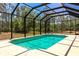 Inviting screened-in pool with an expansive backyard view at 6407 213Th E St, Bradenton, FL 34211