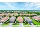 An aerial view showcases residences with manicured lawns in a beautiful neighborhood at 8721 Trattoria Ter, Sarasota, FL 34238