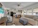 Spacious living room features comfortable seating and seamless access to the kitchen at 1110 49Th Avenue W Dr, Bradenton, FL 34207