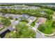 An aerial view of a neighborhood with lush greenery, manicured lawns and beautiful single Gathering homes at 12592 Ryegrass Loop, Parrish, FL 34219