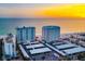 Aerial view of condo complex along the beach front at 1750 Benjamin Franklin Dr # 6B, Sarasota, FL 34236