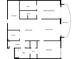 Floor plan of the home with 2 bedrooms, kitchen, living room, dining area and balcony at 1750 Benjamin Franklin Dr # 6B, Sarasota, FL 34236