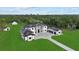 Drone shot displays the luxury residence, multiple outbuildings, and the verdant surrounding grounds at 20307 74Th E Ave, Bradenton, FL 34202