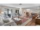 Spacious living room with wood floors, neutral decor, and seamless transition to outdoor spaces at 3890 Wilshire Cir # 27, Sarasota, FL 34238