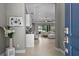 Inviting entryway view showcasing the open floor plan and stylish decor at 11707 Gramercy Park Ave, Bradenton, FL 34211