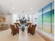 Inviting lobby area with elegant furnishings, beach themed art, and expansive windows with beach views at 1212 Benjamin Franklin Dr # 901, Sarasota, FL 34236