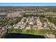 A charming community features well-maintained homes nestled around a pond, creating a picturesque neighborhood setting at 1217 92Nd Nw St, Bradenton, FL 34209