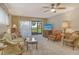 Cozy living room with classic decor and a TV, offering a view of the outdoors at 1532 Pelican Point Dr # Ba139, Sarasota, FL 34231