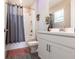 This bathroom features a shower and bathtub combo and a single vanity at 16134 Paynes Mill Dr, Bradenton, FL 34211