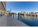 Scenic view of a private dock, showcasing waterfront living and boat access, ideal for nautical enthusiasts at 1714 69Th W Ave # C402, Bradenton, FL 34207