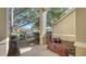 Welcoming front porch features unique stone decor and a brick pathway, complementing the home's curb appeal at 241 Willow Bend Way, Osprey, FL 34229