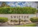 Community entrance sign at Swifton, a 55+ age-restricted community at 2819 Swifton Dr # 9, Sarasota, FL 34231